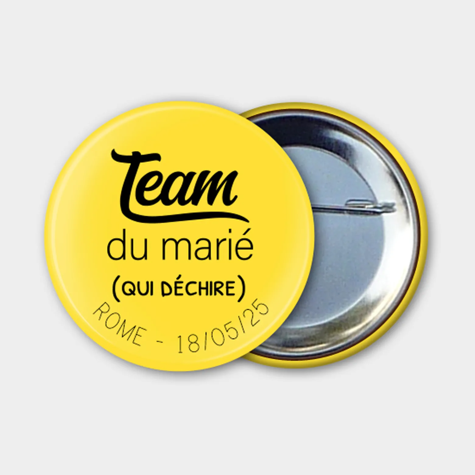Badge EVG personnalisé 56mm