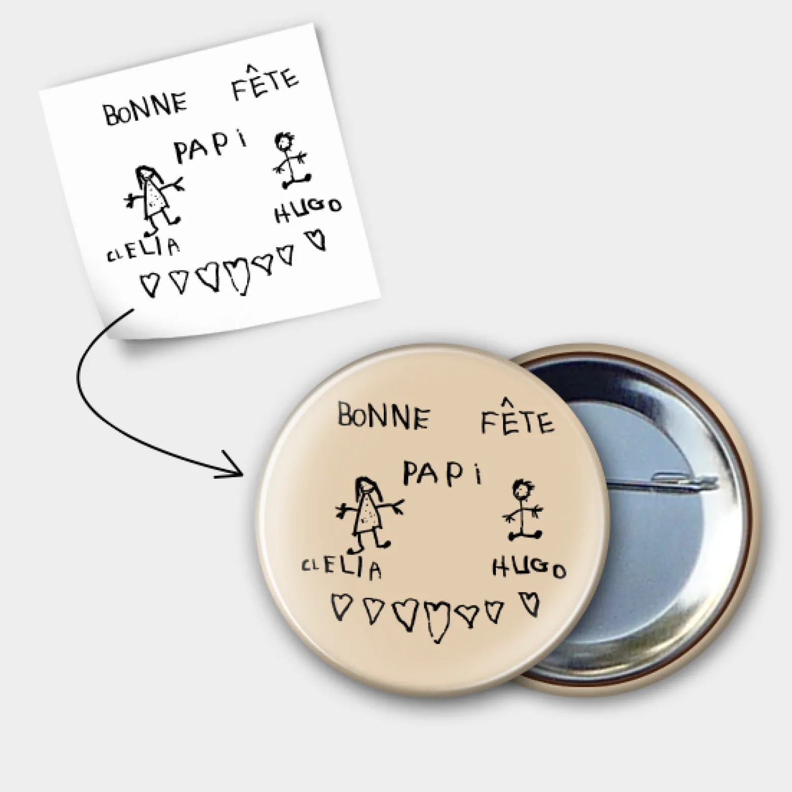 Badge personnalisé 56mm