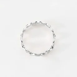Bague chaine maille ronde argent