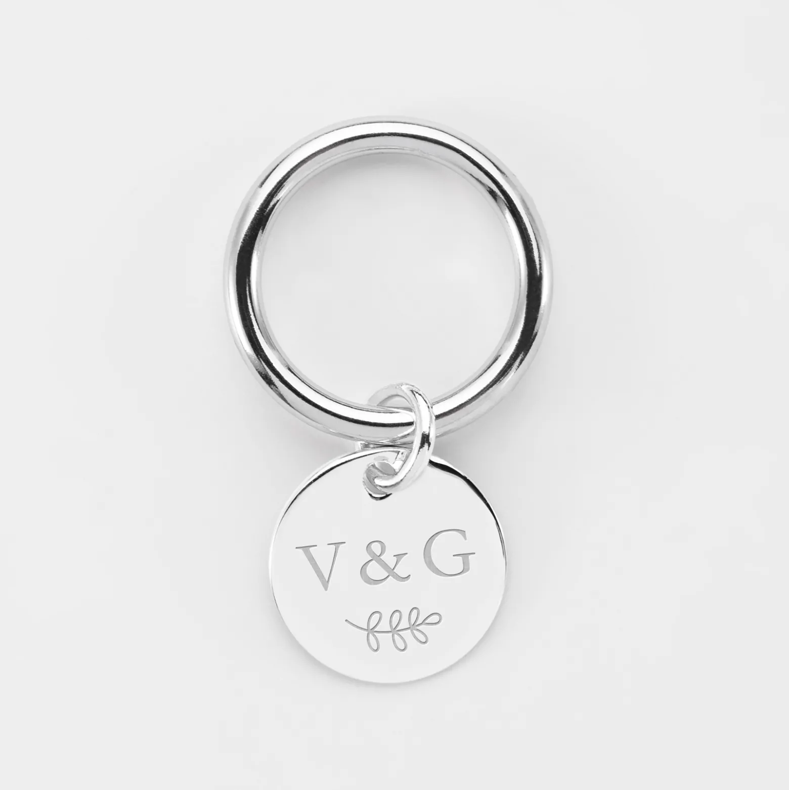 Bague EVJF jonc argent personnalisée médaille gravée 15 mm