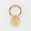 Bague Famille des mariés jonc plaqué or personnalisée médaille gravée 15 mm