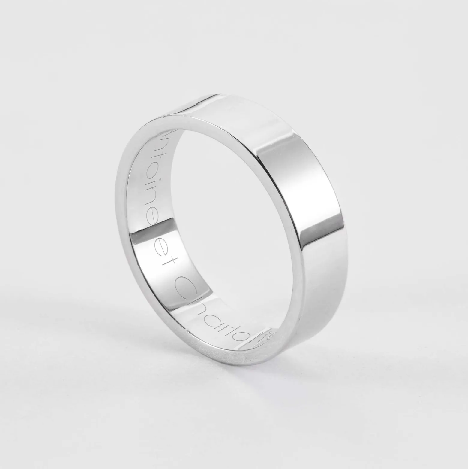 Bague homme personnalisée argent 5 mm