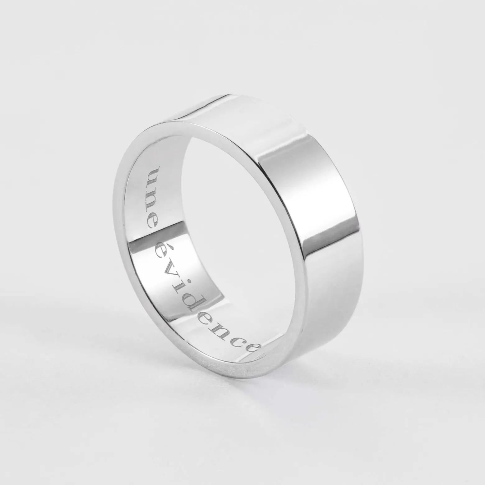 Bague homme personnalisée argent 7 mm - Nos petits imparfaits