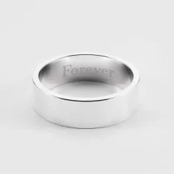 Bague homme personnalisée argent 7 mm