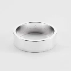 Bague homme personnalisée argent 7 mm