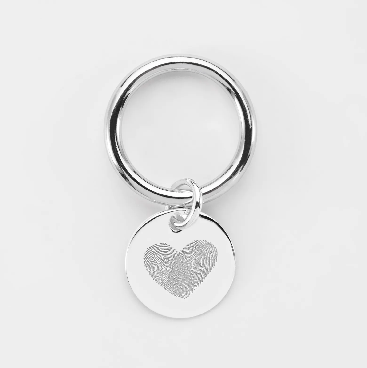 Bague jonc argent personnalisée médaille gravée 15 mm