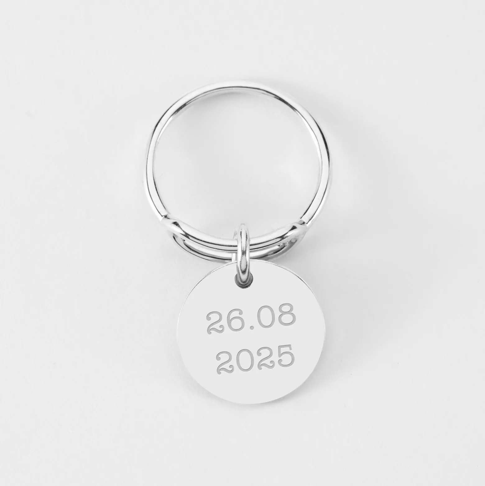 Bague Mariée ovale ouverte argent personnalisée médaille gravée 15 mm