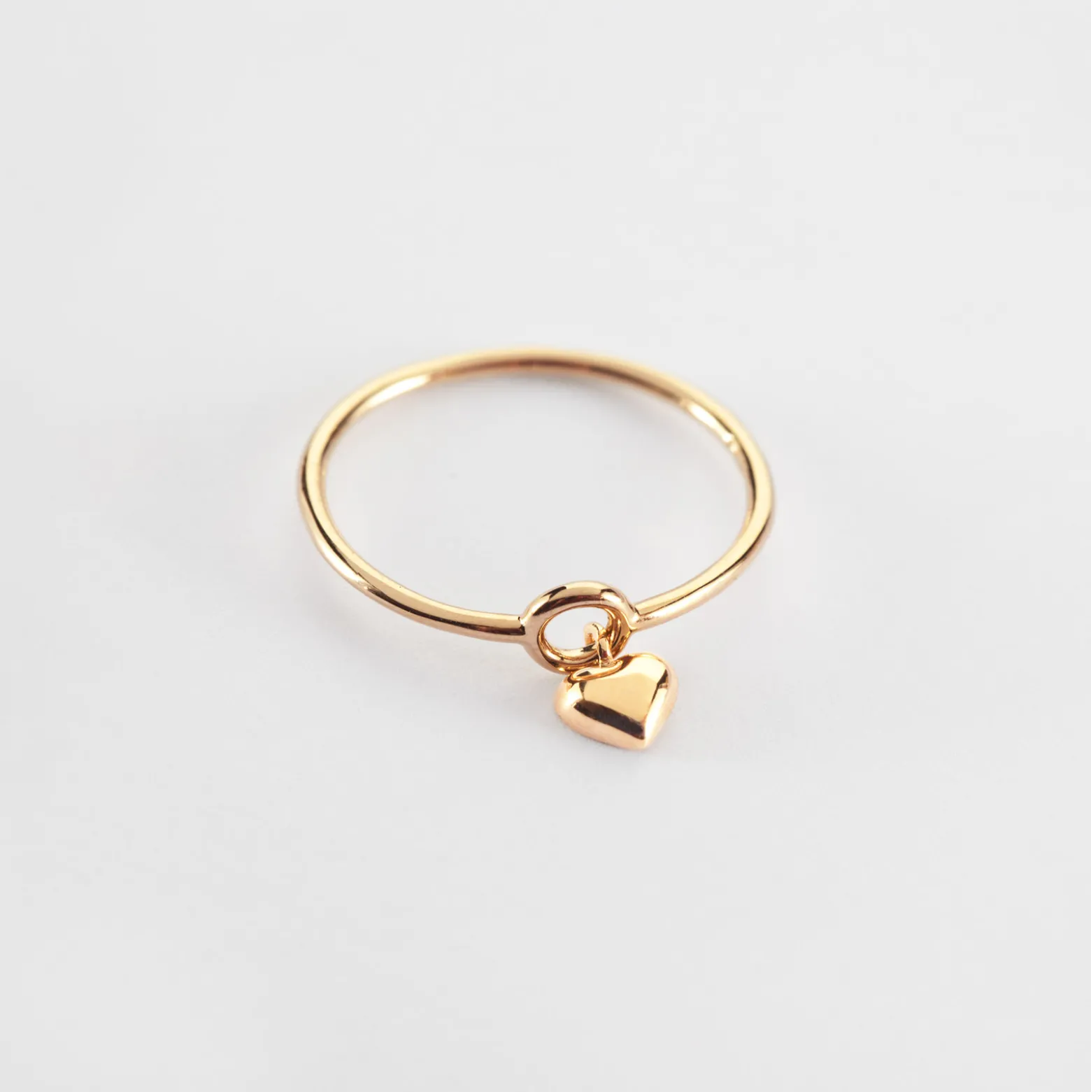 Bague mini coeur bombé plaqué or