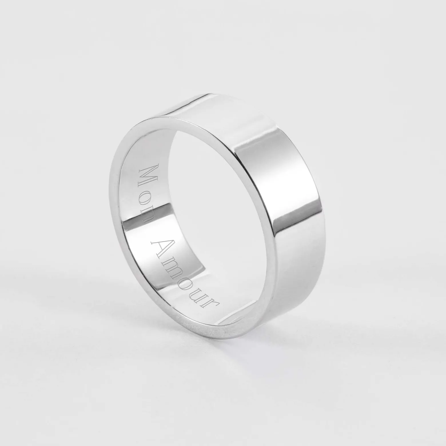 Bague personnalisée argent 7 mm - Nos petits imparfaits