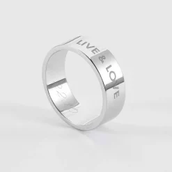 Bague personnalisée argent 7 mm - Nos petits imparfaits
