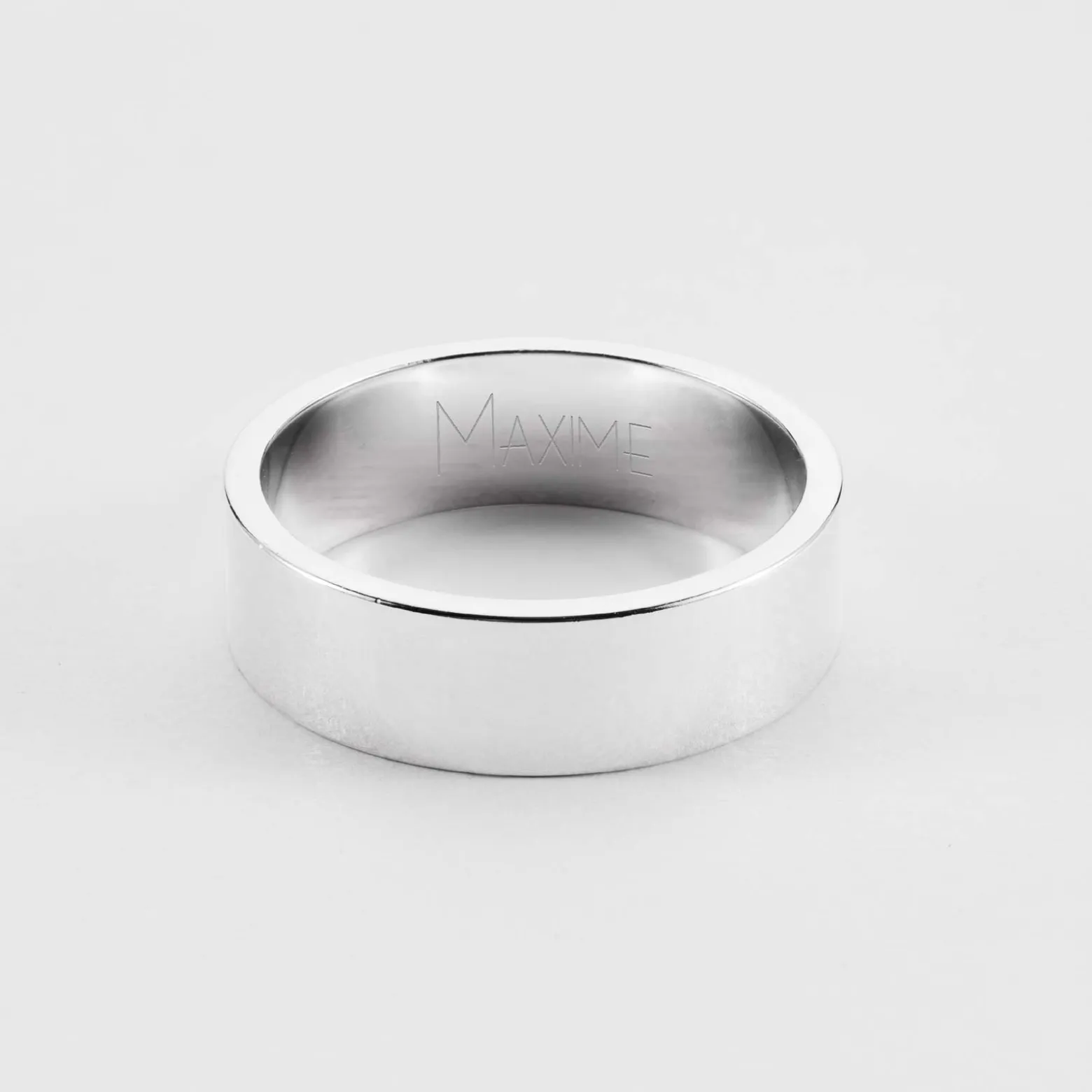 Bague personnalisée argent 7 mm