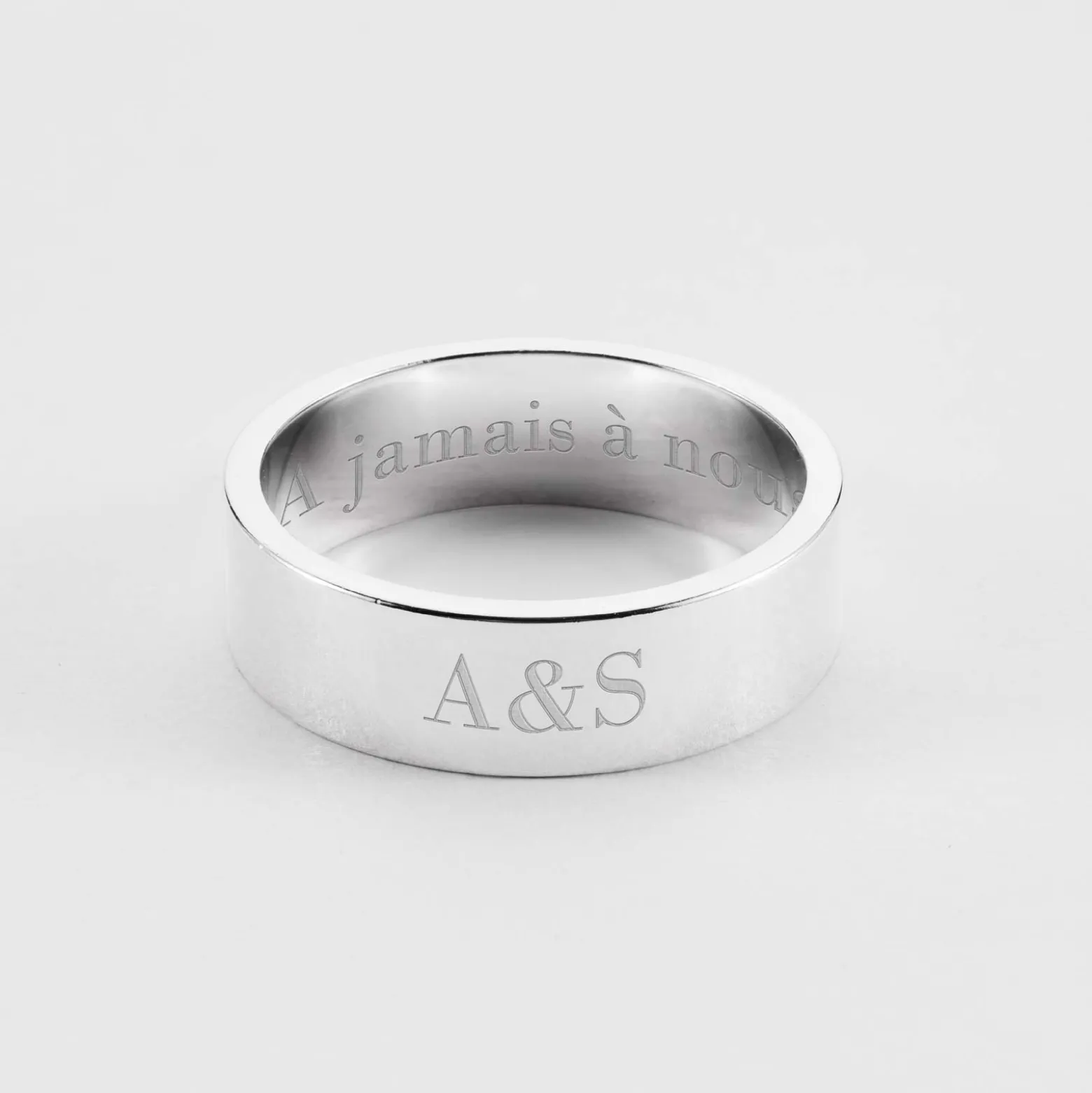 Bague personnalisée argent 7 mm