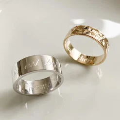 Bague personnalisée argent 7 mm