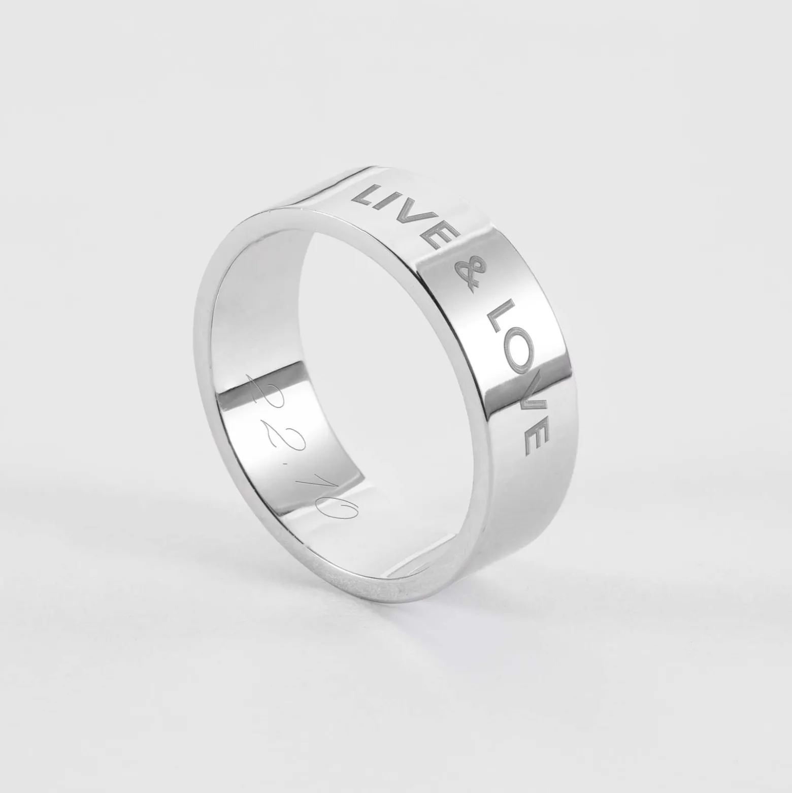 Bague personnalisée argent 7 mm
