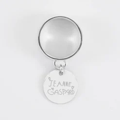 Bague personnalisée argent médaille gravée 15 mm