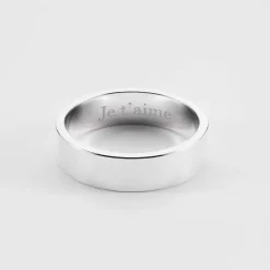 Bague personnalisée argent 5 mm