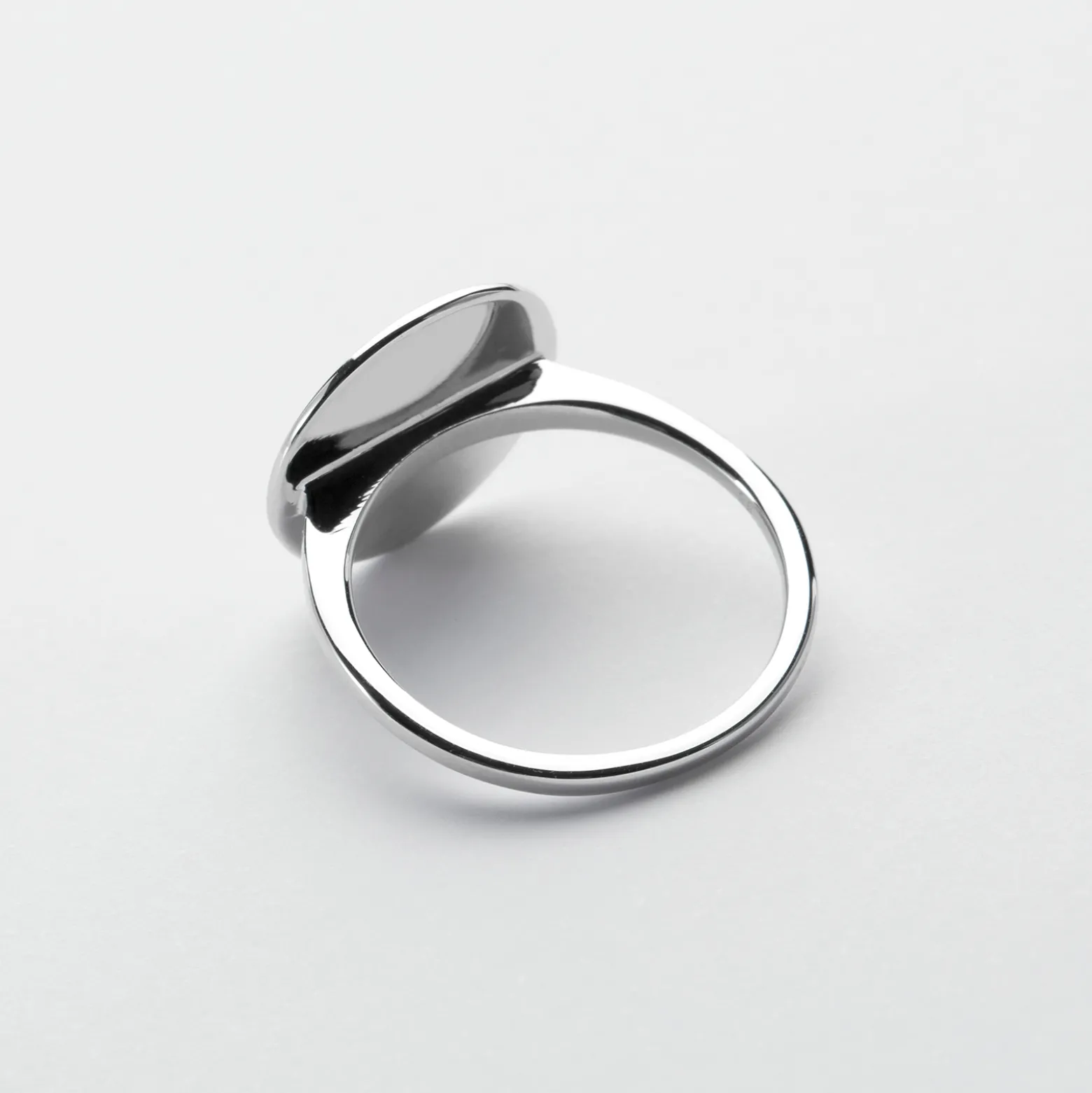 Bague plateau personnalisée argent médaille gravée 15 mm