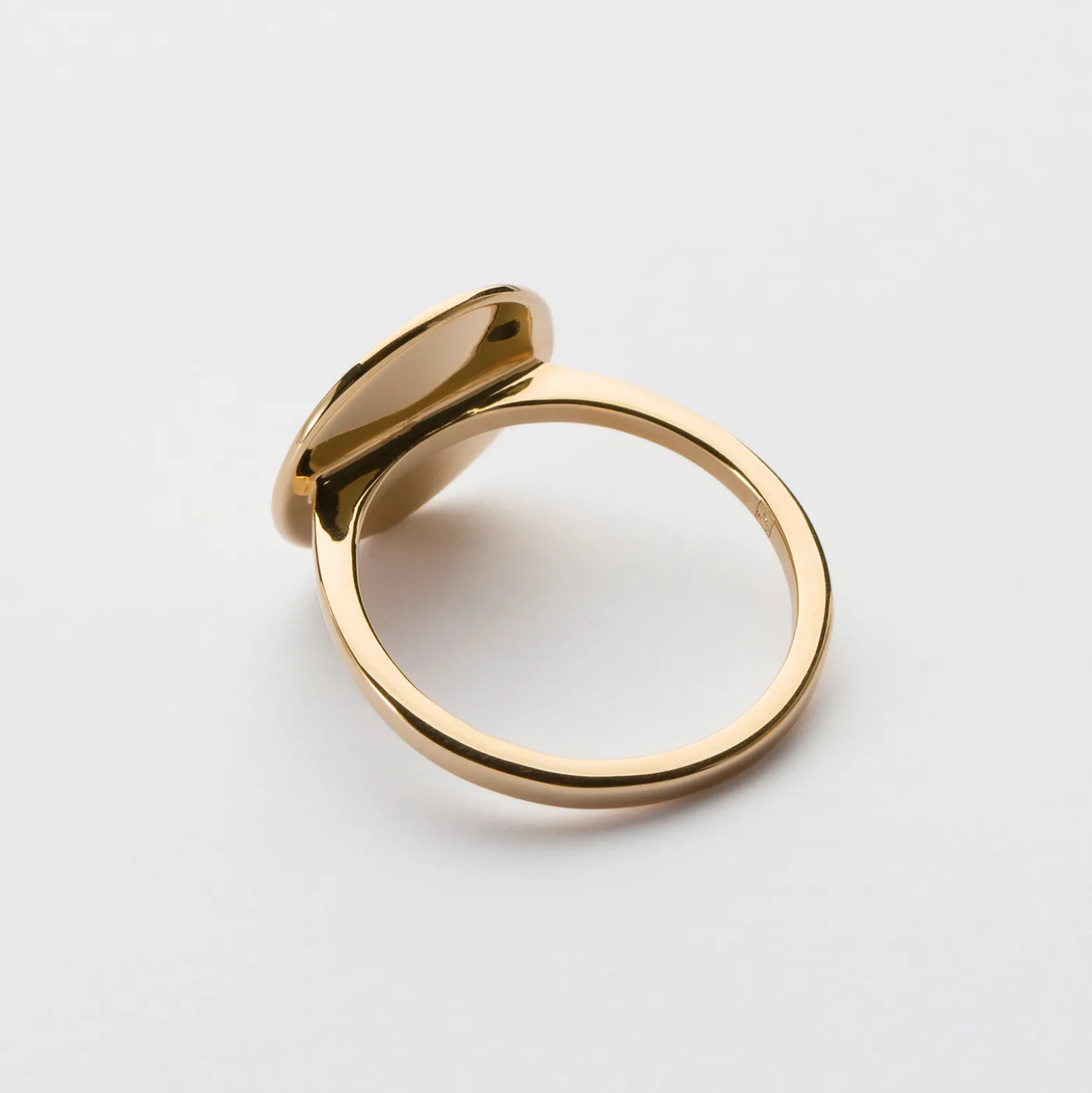 Bague plateau personnalisée plaqué or médaille gravée 15 mm - Nos petits imparfaits