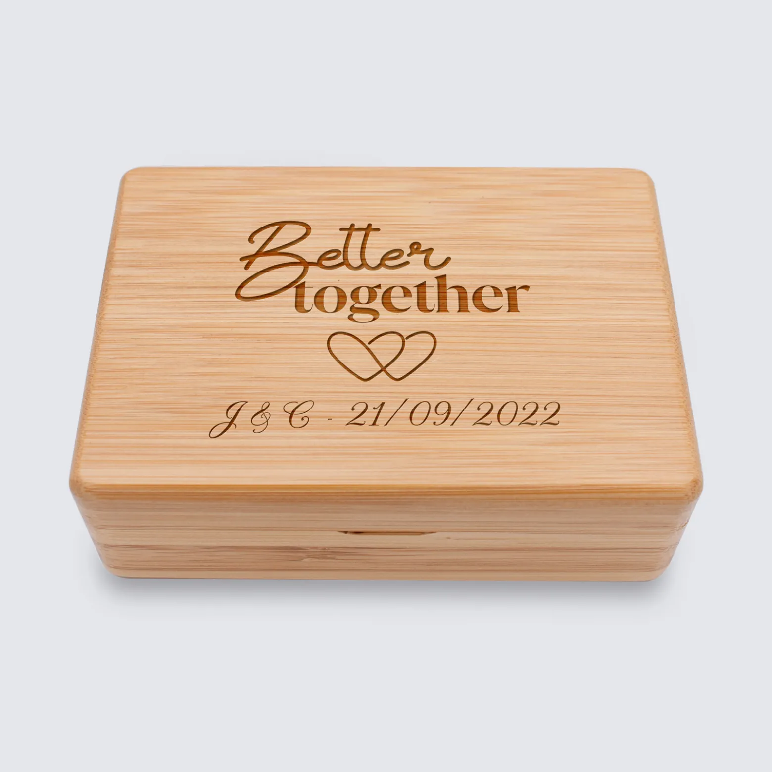Boîte à bijoux Mariée personnalisée 12x8,5 cm bois gravé