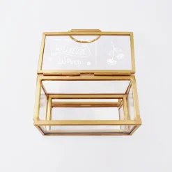 Boîte à bijoux personnalisée rectangle 8x4x4 cm verre gravé - Edition spéciale