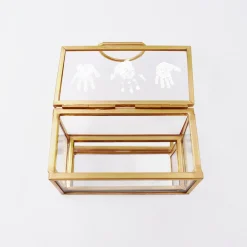 Boîte à bijoux personnalisée rectangle 8x4x4 cm verre gravé