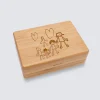 Boîte à bijoux personnalisée 12x8,5 cm bois gravé - Nos petits imparfaits