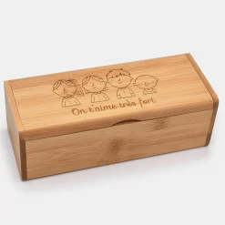 Boîte à lunettes personnalisée bois gravé - édition spéciale 
