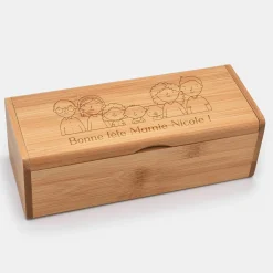 Boîte à lunettes personnalisée bois gravé - édition spéciale 