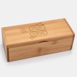 Boîte à lunettes personnalisée bois gravé - Nos petits imparfaits