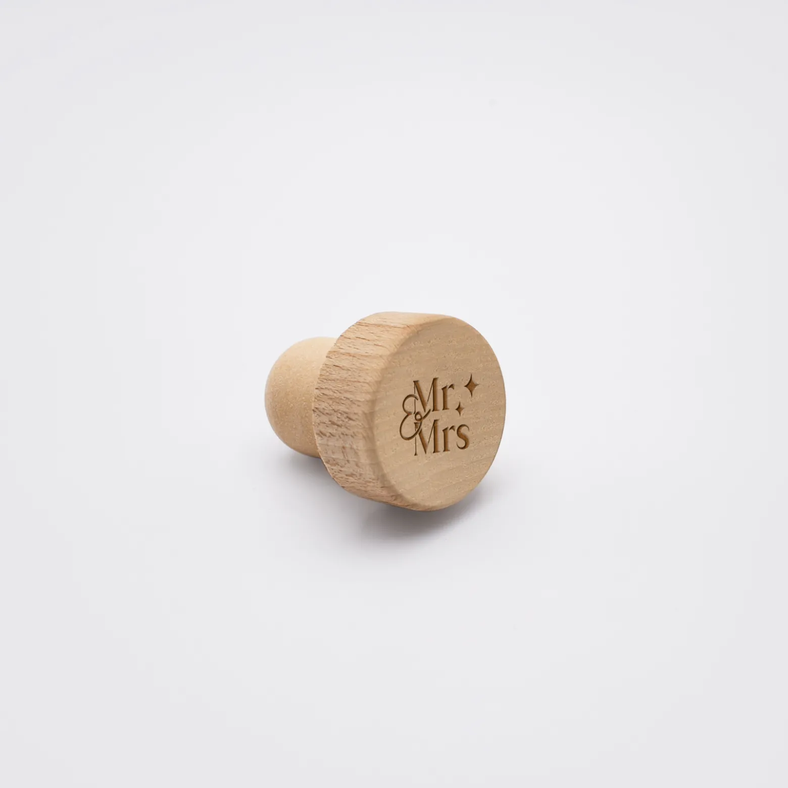 Bouchon de bouteille Mariée personnalisé bois gravé
