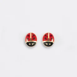 Boucles d'oreilles coccinelle plaqué or