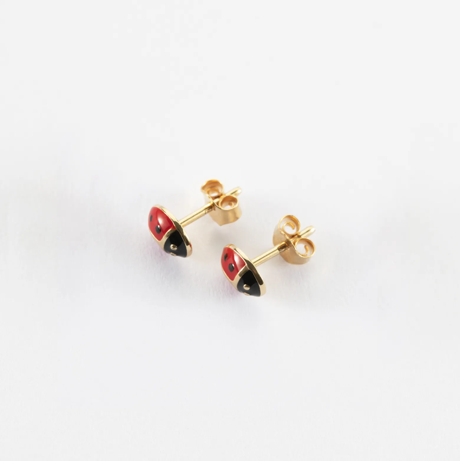 Boucles d'oreilles coccinelle plaqué or