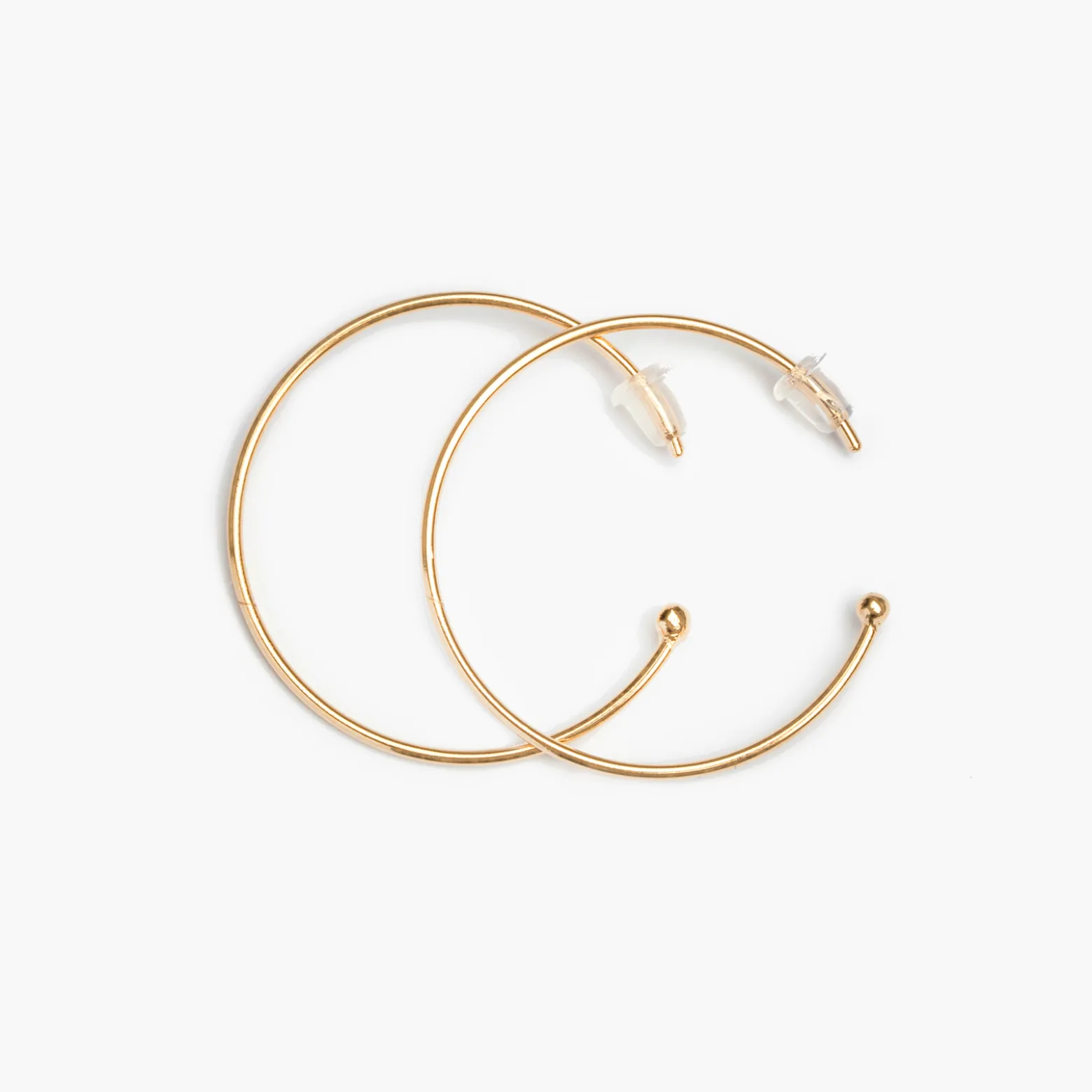 Boucles d'oreilles créoles médailles personnalisées gravées plaqué or initiale 10 mm