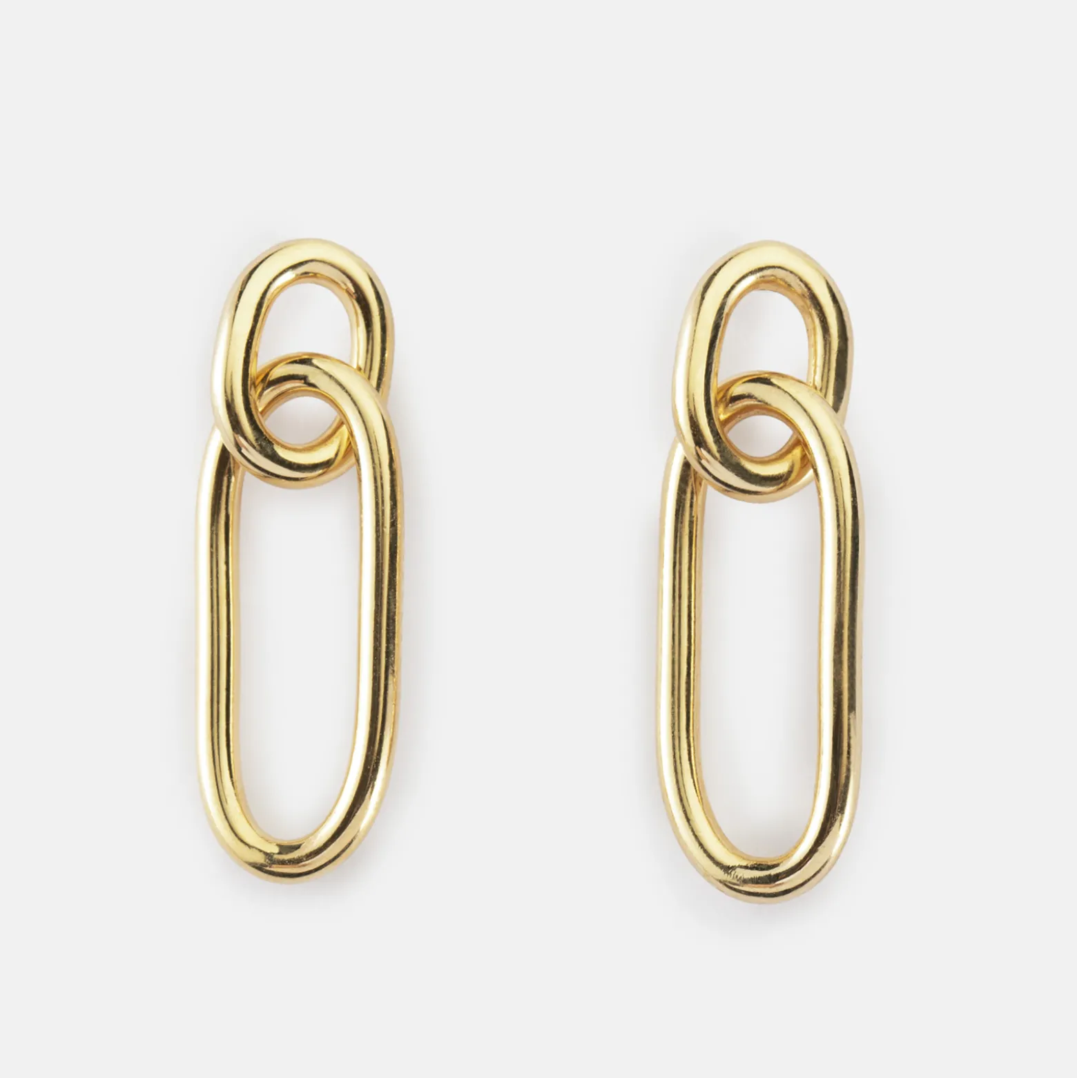 Boucles d'oreilles ovale ouvert plaqué or