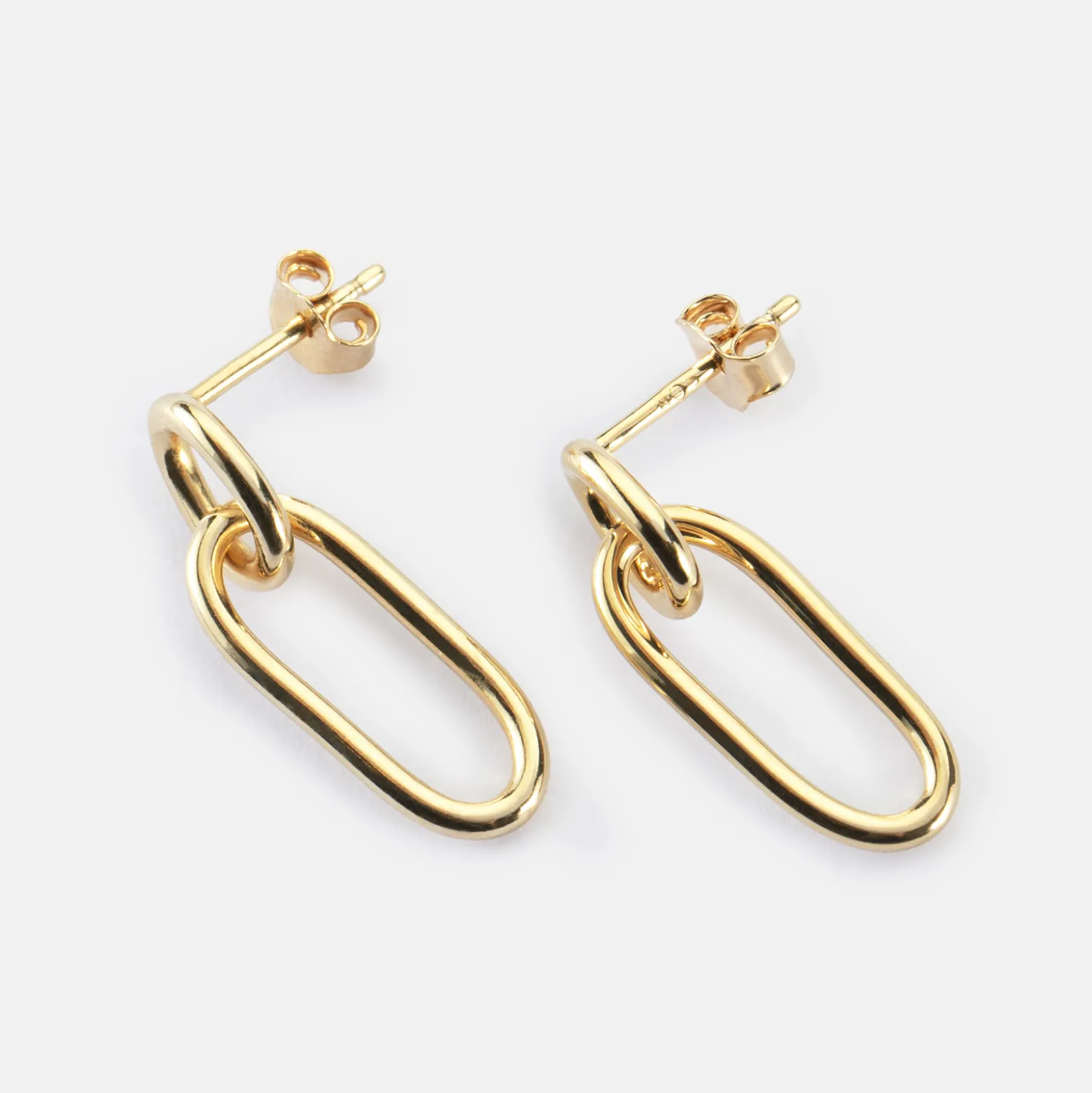 Boucles d'oreilles ovale ouvert plaqué or