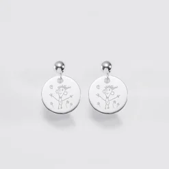 Boucles d'oreilles personnalisées gravées argent 15 mm