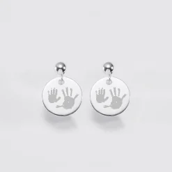Boucles d'oreilles personnalisées gravées argent 15 mm