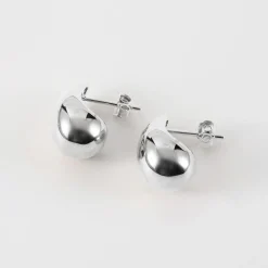 Boucles d'oreilles puces goutte 18 mm argent