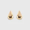 Boucles d'oreilles puces goutte 10 mm plaqué or