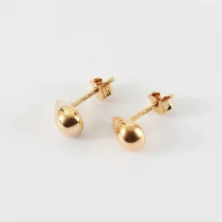 Boucles d'oreilles puces goutte 10 mm plaqué or