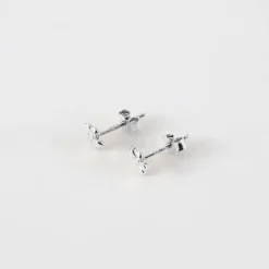 Boucles d'oreilles puces petite fleur argent