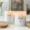 Bougie parfumée Fleur d'oranger personnalisé couvercle bois gravé - Nos petits imparfaits