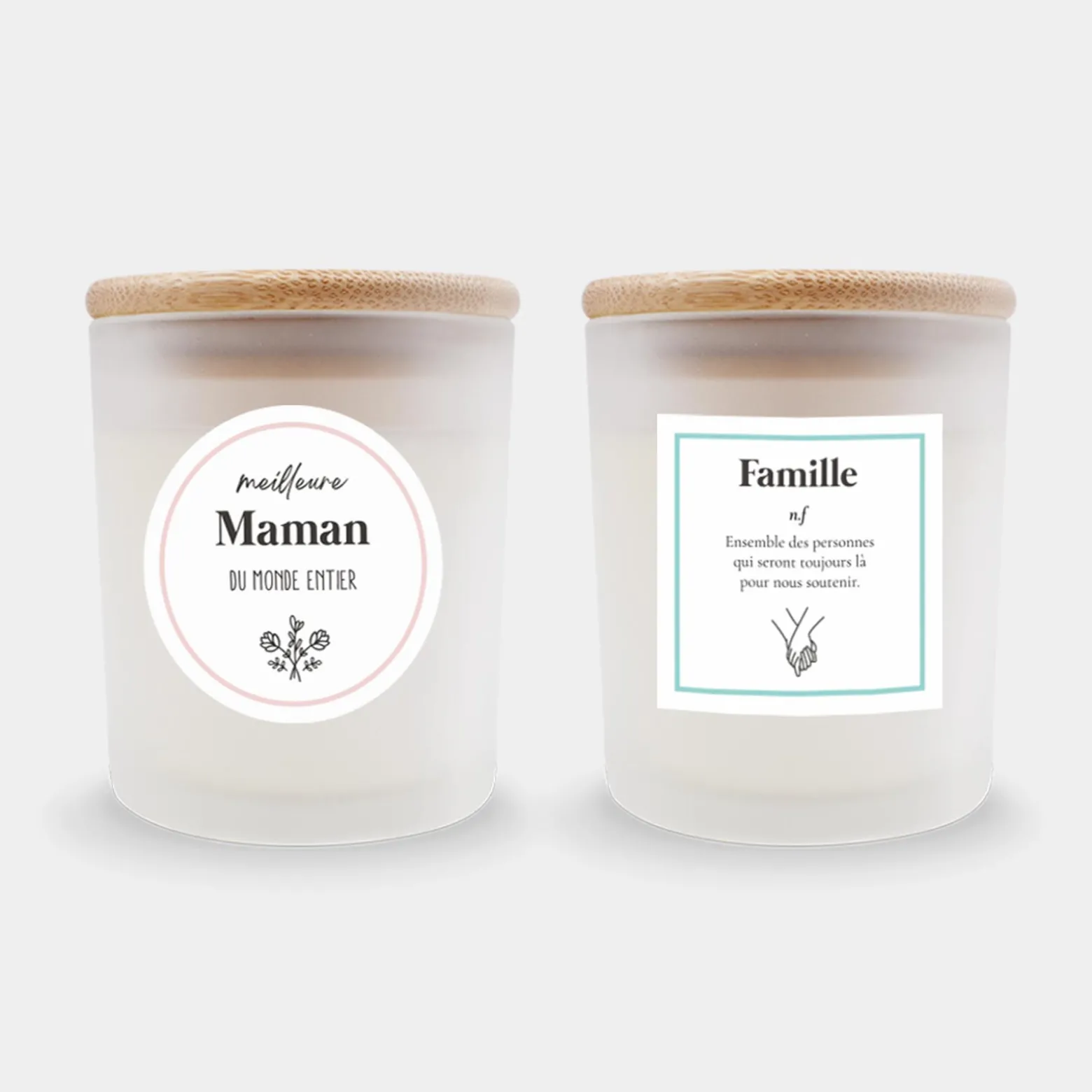Bougie parfumée Vanille personnalisé couvercle bois gravé