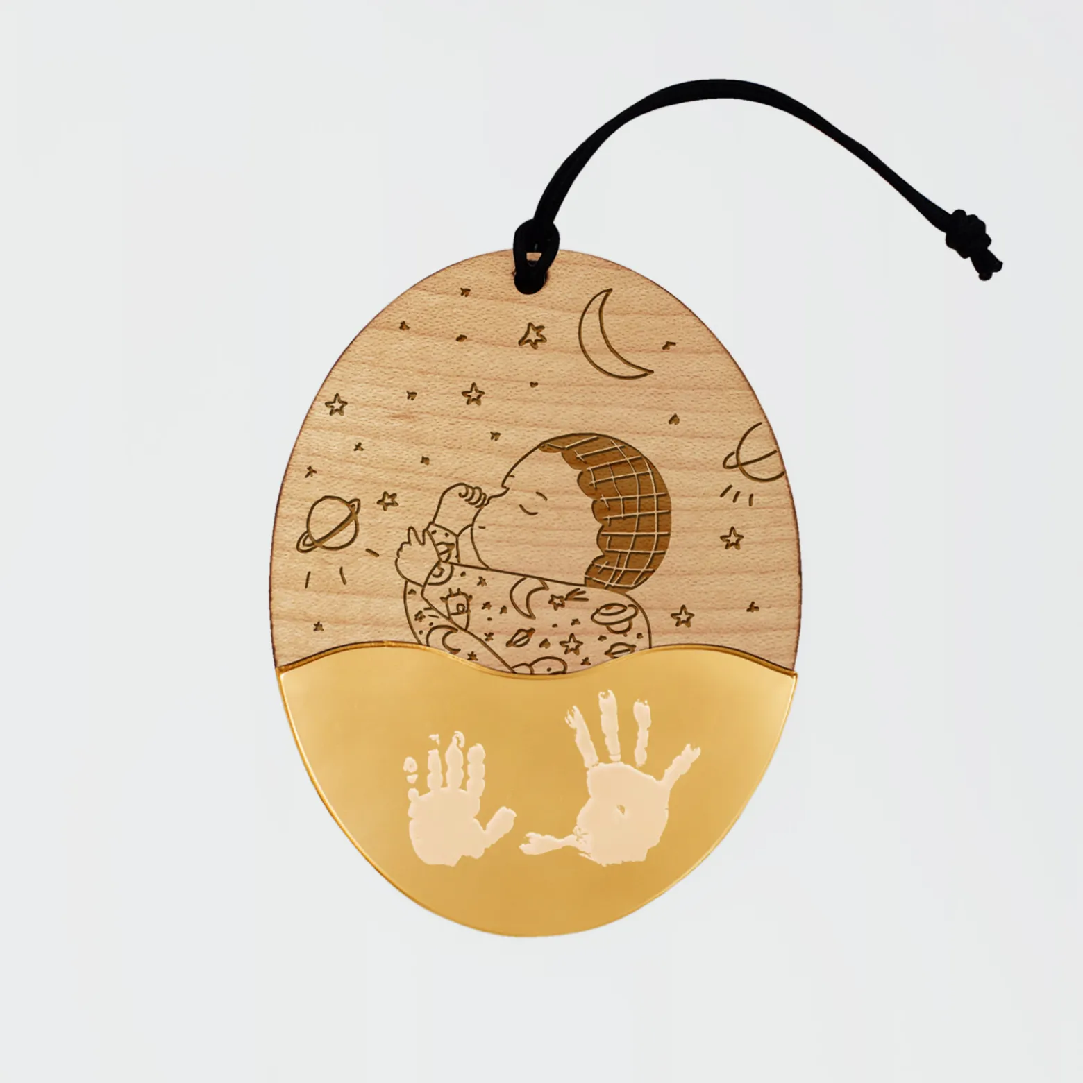 Boule de Noël personnalisée Bébé bois gravé - HappyBulle x MyLovelyThing