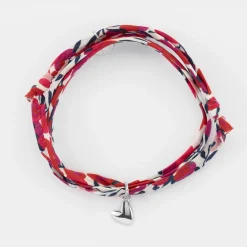 Bracelet 3 tours Liberty petit coeur bombé argent 7 mm - HappyBulle x Atelier Wagram
