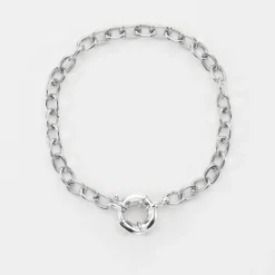 Bracelet chaine fermoir marin argent