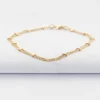 Bracelet chaîne double plaqué or