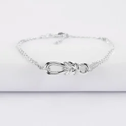 Bracelet chaîne "Le lien " argent - HappyBulle x Lilylovesfashion