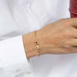 Bracelet chaîne "Le lien " plaqué or - HappyBulle x Lilylovesfashion
