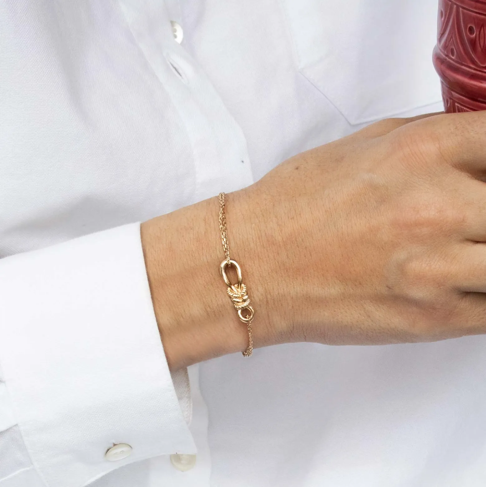 Bracelet chaîne "Le lien " plaqué or - HappyBulle x Lilylovesfashion